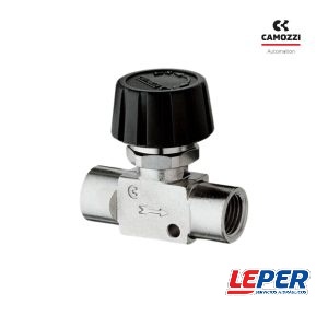 Válvula neumática en línea reguladora de caudal bidireccional, serie 28 R1/2 – 2830-1/2 – Camozzi – 19415